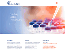 Tablet Screenshot of amunix.com